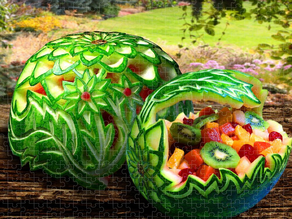  Jigsaw Puzzle featuring the photograph Water Melon by John Poon
