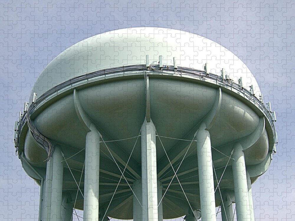 Water Jigsaw Puzzle featuring the photograph Water Tower by Newwwman