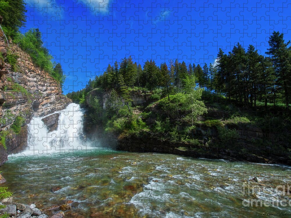 Water Jigsaw Puzzle featuring the photograph Waterfalls Waterton CN by David Arment