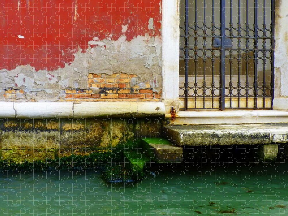 Venice Jigsaw Puzzle featuring the photograph Water's Edge in Venice by Carla Parris