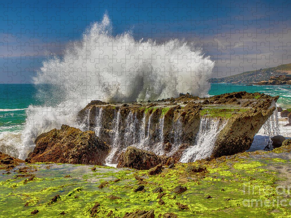 Explosion Jigsaw Puzzle featuring the photograph Wave Explosion by Mariola Bitner