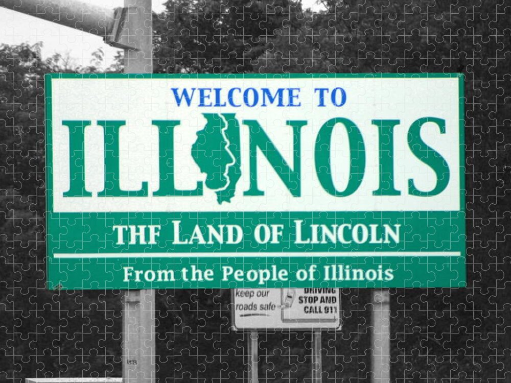 Welcome To Illinois Jigsaw Puzzle featuring the photograph Welcome to Illinois by Colleen Cornelius