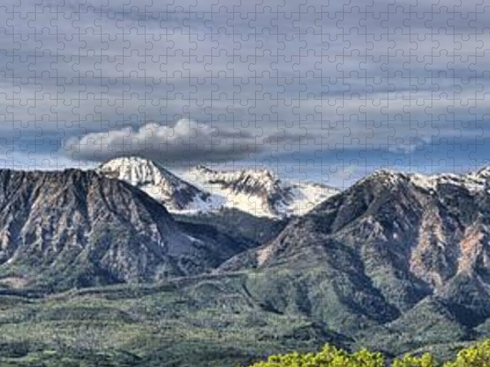 West Elk Range Jigsaw Puzzle featuring the photograph West Elk Colorado Mountain Range by Adam Jewell