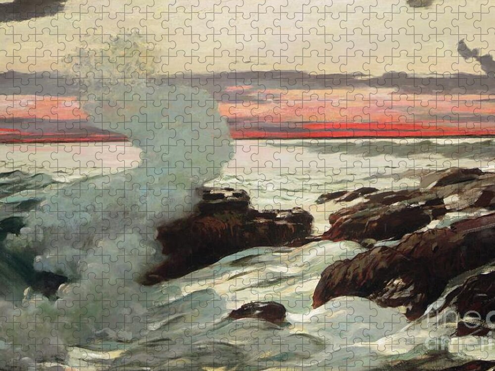 West Point Jigsaw Puzzle featuring the painting West Point Prouts Neck by Winslow Homer