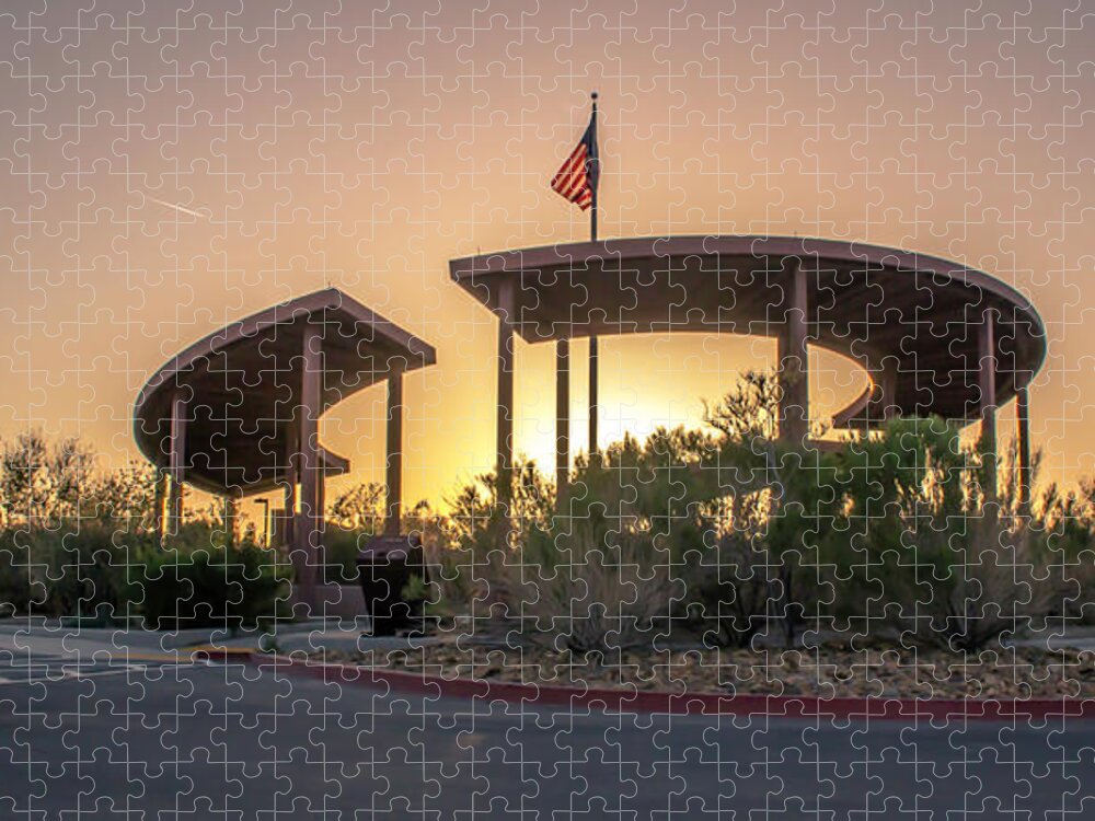 Las Vegas Jigsaw Puzzle featuring the photograph Wetlands Park entrance by Darrell Foster
