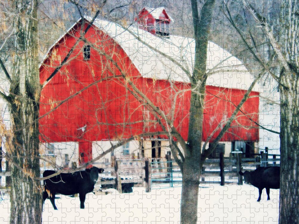 Farmhouse Dcor Jigsaw Puzzle featuring the photograph Whatcha Looking At by Julie Hamilton