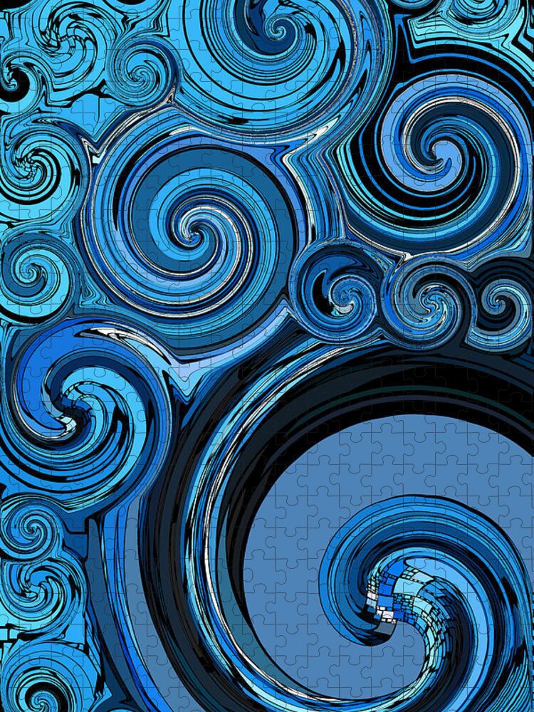 Whirl Jigsaw Puzzle featuring the digital art Whirl 4 by Chris Butler