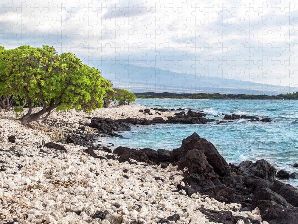 Hawaii Jigsaw Puzzle featuring the photograph White Coral Coast by Denise Bird