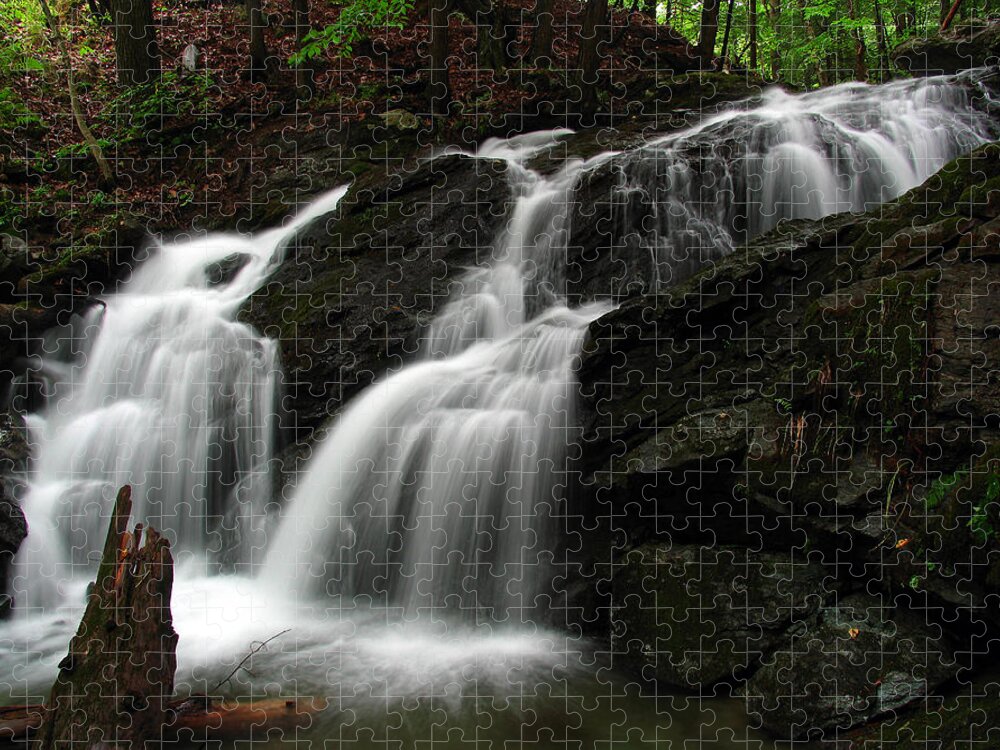 Waterfall Jigsaw Puzzle featuring the photograph White Mountains Waterfall by Juergen Roth