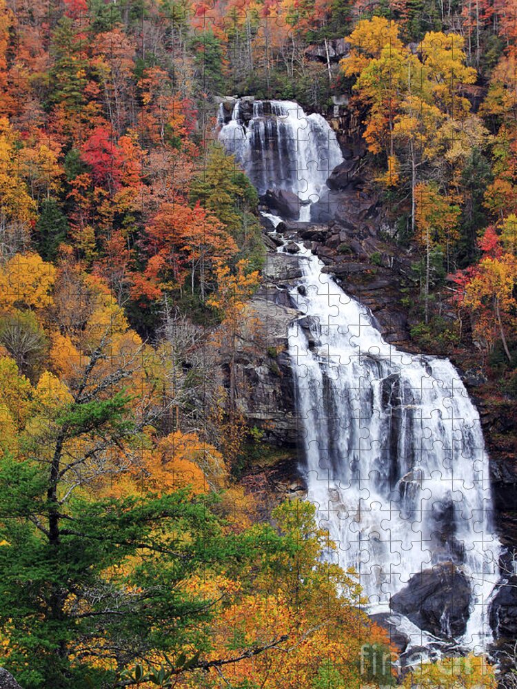 Waterfalls Jigsaw Puzzle featuring the photograph Whitewater Falls by Jennifer Robin