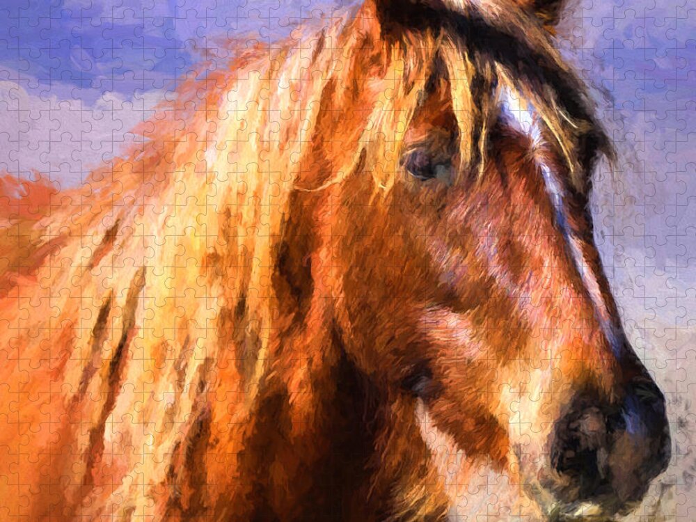Horse Jigsaw Puzzle featuring the photograph Wild Mare Impressions by Greg Norrell