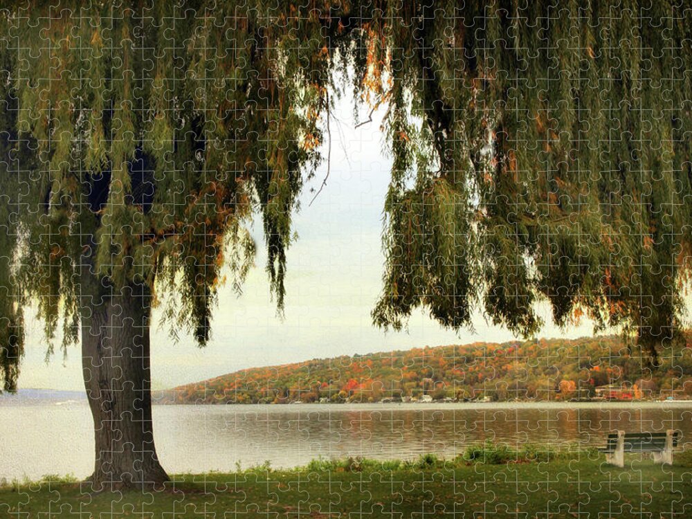 Nature Jigsaw Puzzle featuring the photograph Willows of Stewart Park by Jessica Jenney