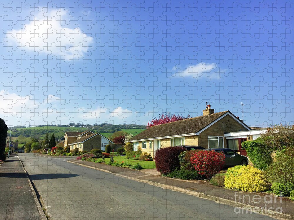 2017 Jigsaw Puzzle featuring the photograph Winchcombe homes by Tom Gowanlock