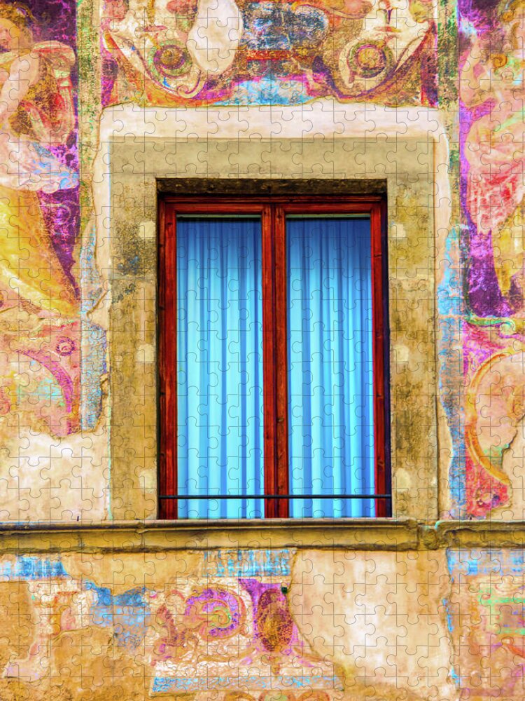 Window Jigsaw Puzzle featuring the photograph Window Surrounded By Texture by Gary Slawsky