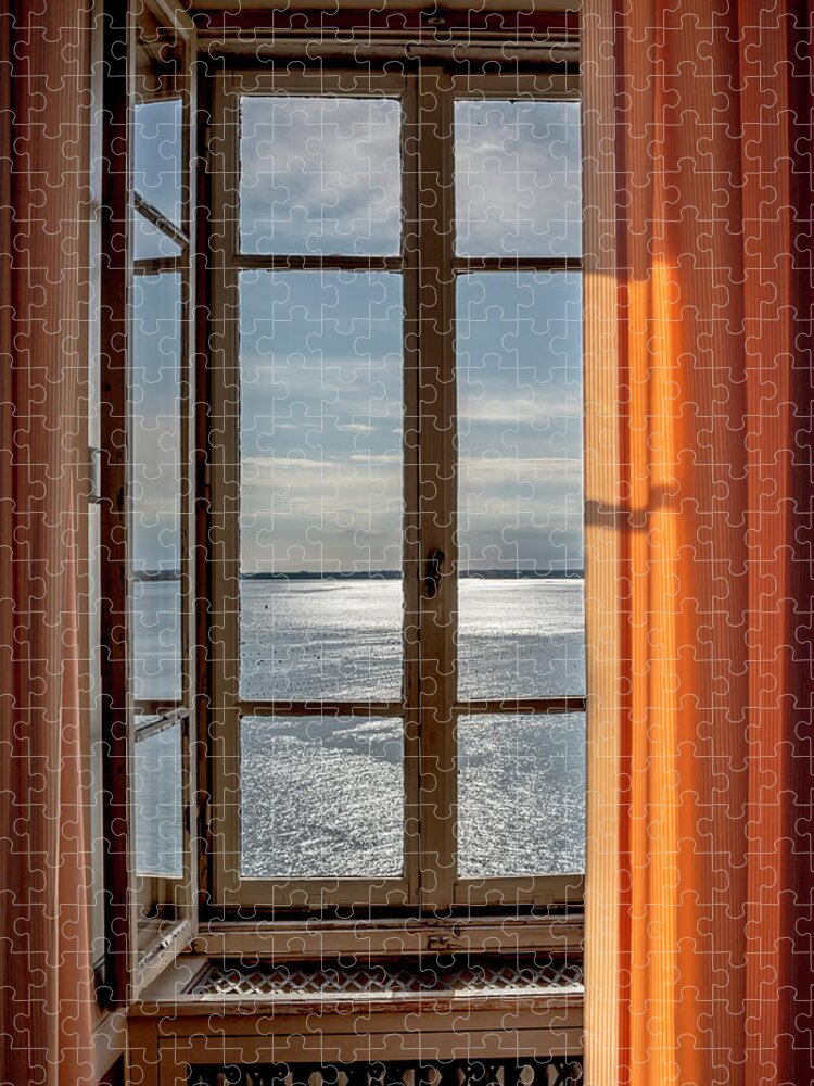 Window Jigsaw Puzzle featuring the photograph Window with a view by Wolfgang Stocker