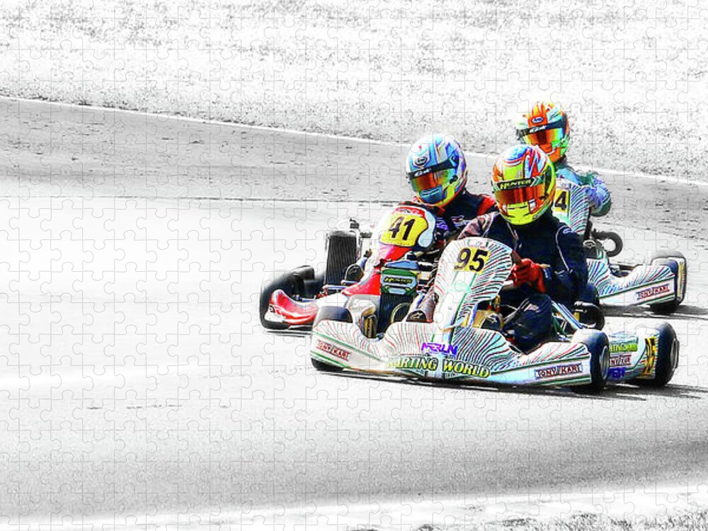Wingham Go Karts Australia Jigsaw Puzzle featuring the photograph Wingham Go Karts 04 by Kevin Chippindall