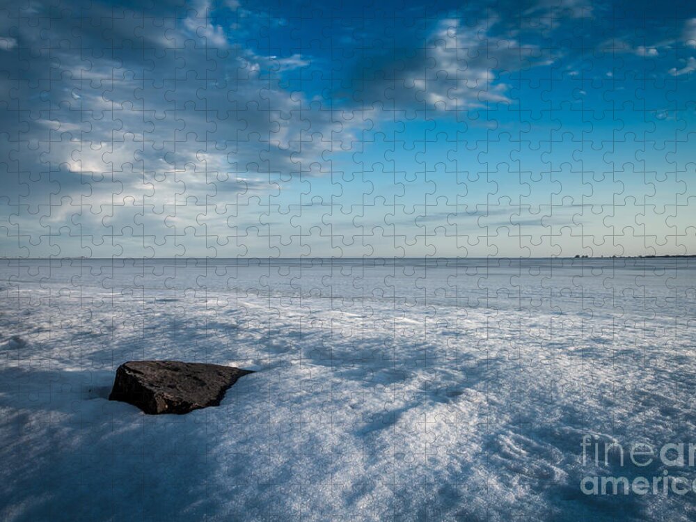 Beach Jigsaw Puzzle featuring the photograph Winter Beach by Roger Monahan