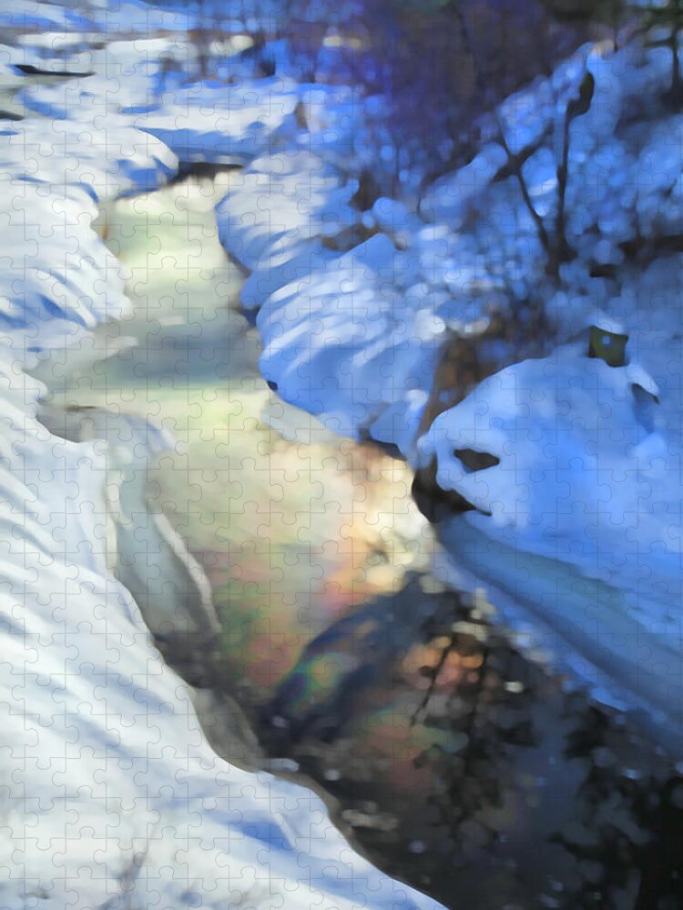 Creek River Jigsaw Puzzle featuring the photograph Winter Creek by Theresa Tahara