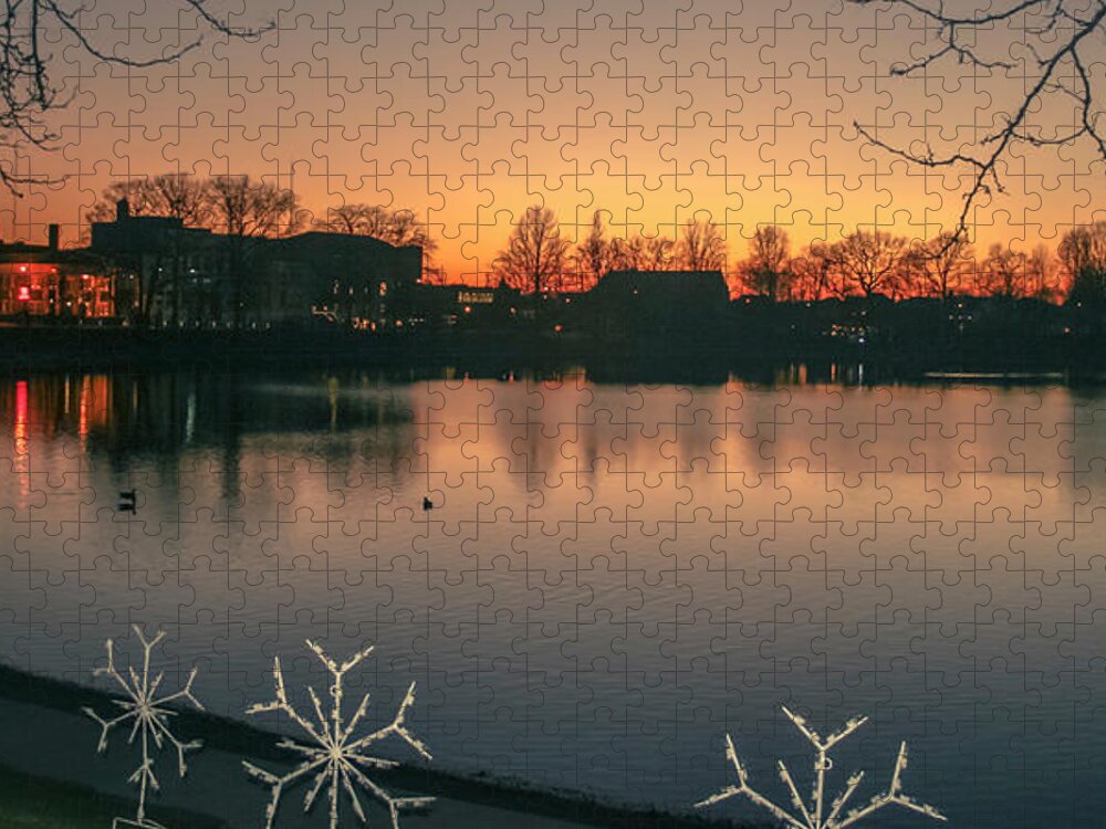 Barberton Jigsaw Puzzle featuring the photograph Winter in Btown by Darrell Foster