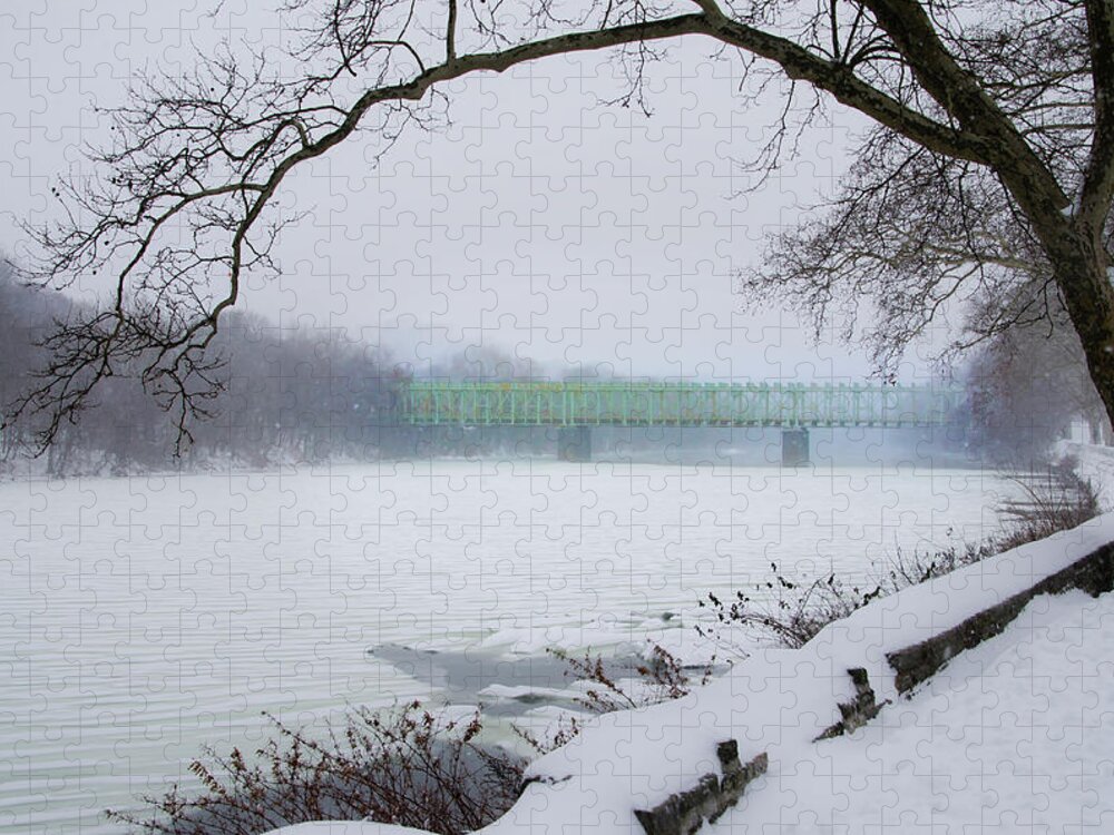 Winter Jigsaw Puzzle featuring the photograph Winter in East Falls by Bill Cannon