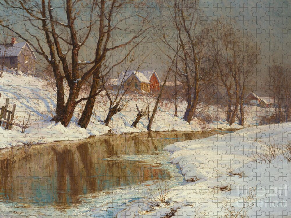 Winter Jigsaw Puzzle featuring the painting Winter Morning by Walter Launt Palmer