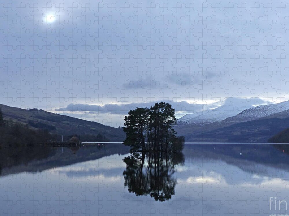Weather Jigsaw Puzzle featuring the photograph Winter reflections - Loch Tay by Phil Banks
