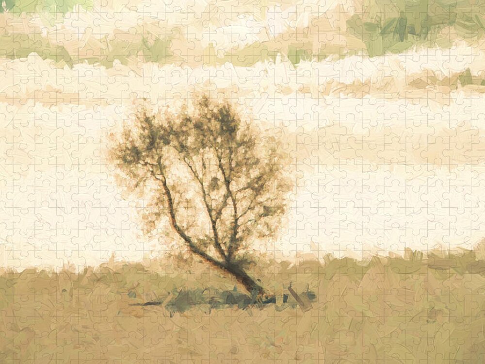 Tree Jigsaw Puzzle featuring the photograph Winter Tree Abstract by Greg Norrell
