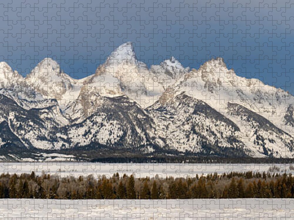 Grand Teton Jigsaw Puzzle featuring the photograph Winter's Majesty by Sandra Bronstein