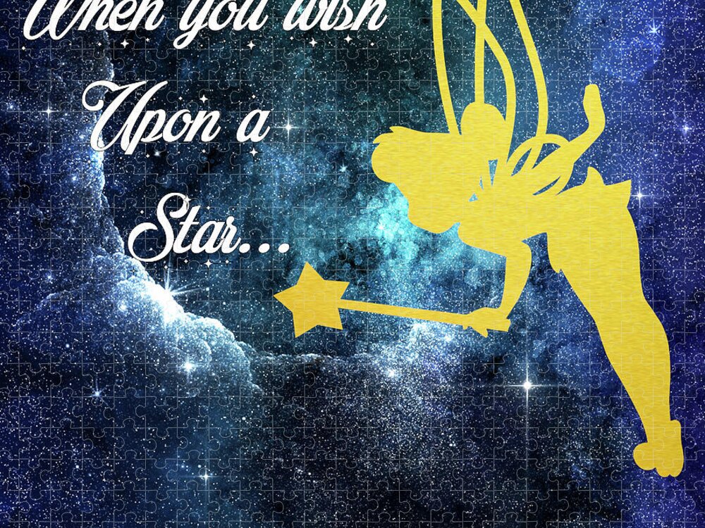 Tink Jigsaw Puzzle featuring the digital art Wish Upon a Star by Steph Gabler