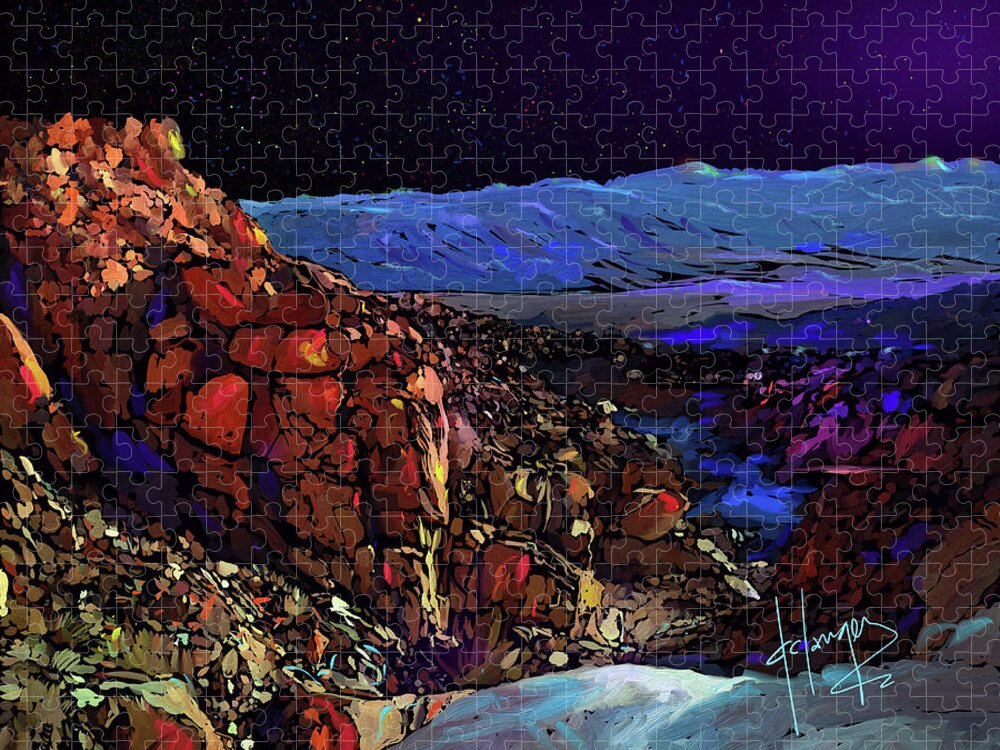 Dc Langer Jigsaw Puzzle featuring the painting With A Billion Stars All Around by DC Langer
