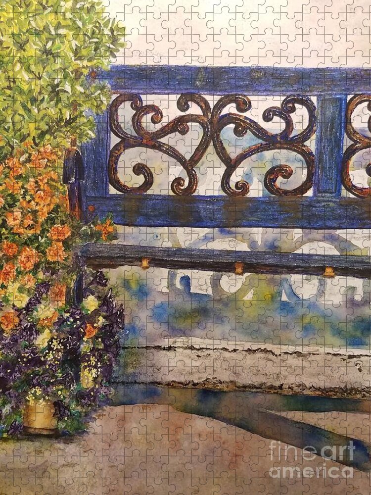 Wrought Iron Jigsaw Puzzle featuring the painting Won't You Join Me? by Lisa Debaets