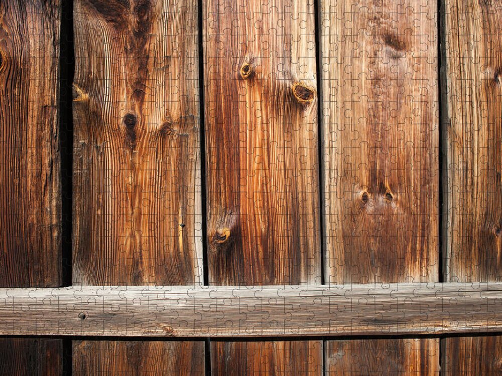 Plank Jigsaw Puzzle featuring the photograph Wood Plank with Beautiful Texture by Artur Bogacki