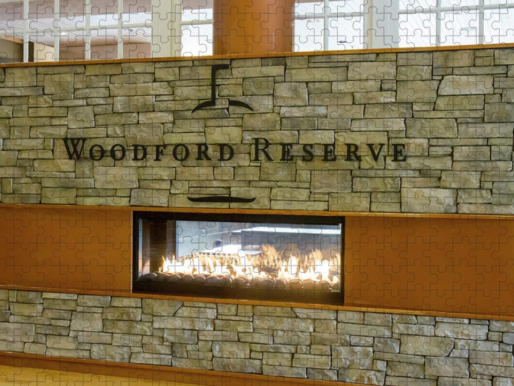 American Jigsaw Puzzle featuring the photograph Woodford Reserve Visitors Center by Karen Foley
