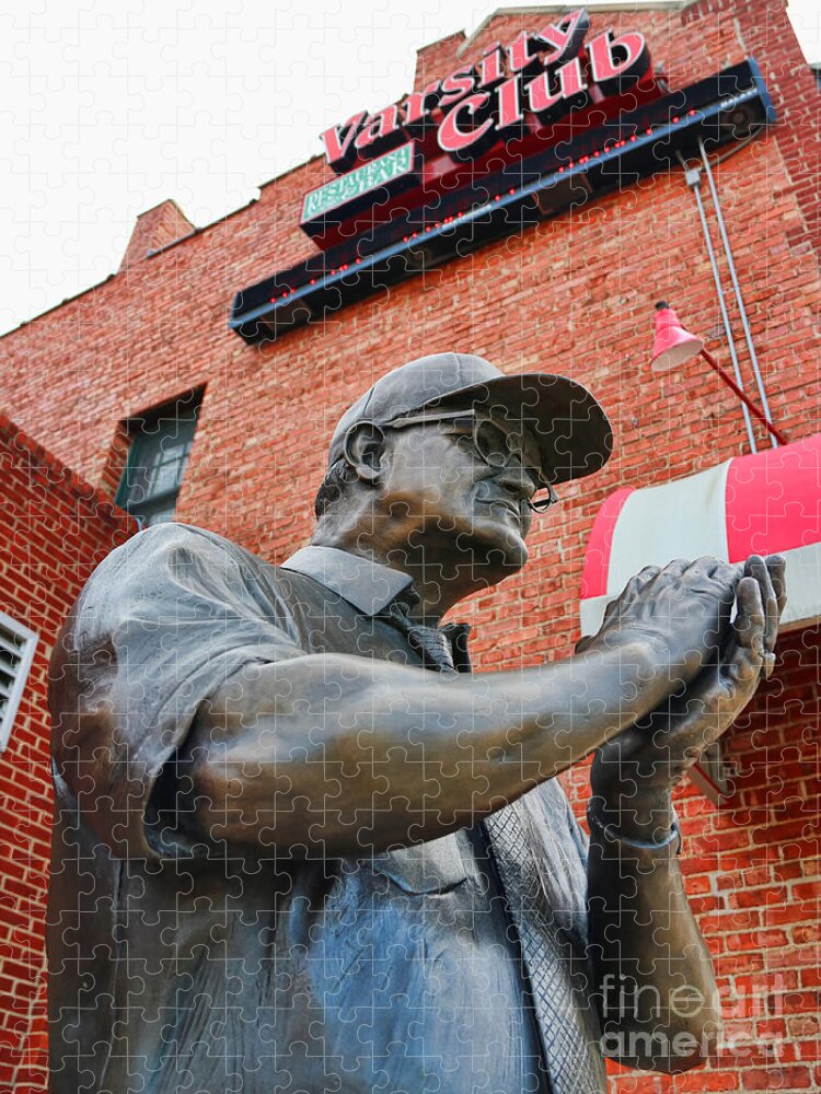 Woody Hayes Jigsaw Puzzle featuring the photograph Woody Hayes Statue 8958 by Jack Schultz