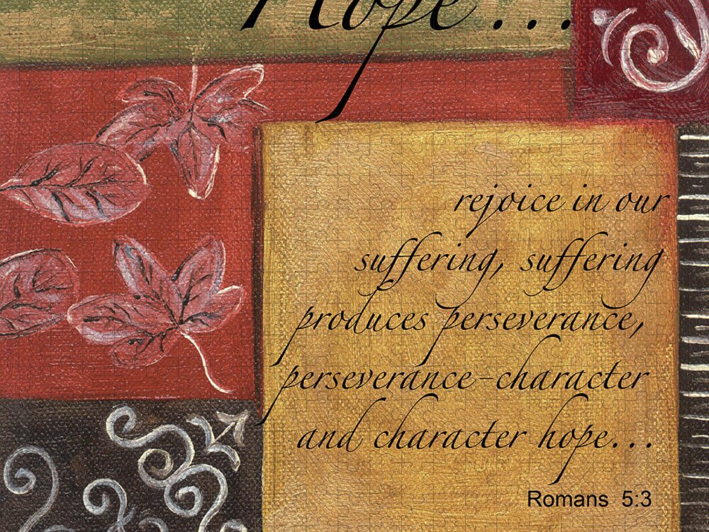 Hope Jigsaw Puzzle featuring the painting Words To Live By Hope by Debbie DeWitt