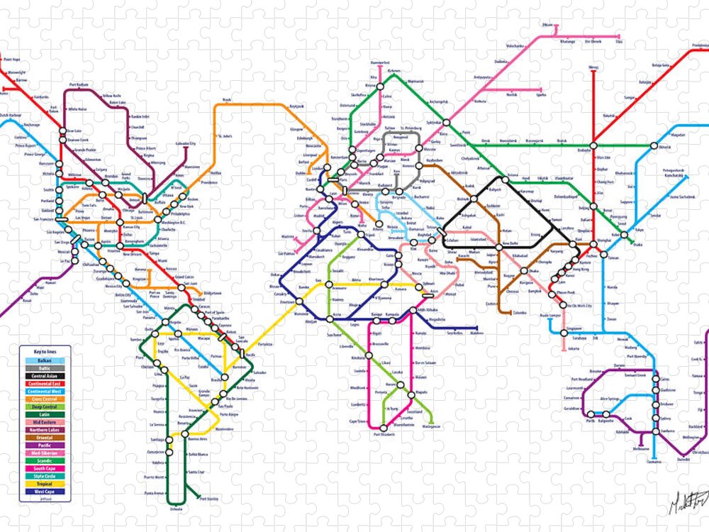 Landschap Heel veel goeds strijd World Metro Tube Subway Map Jigsaw Puzzle by Michael Tompsett - Pixels
