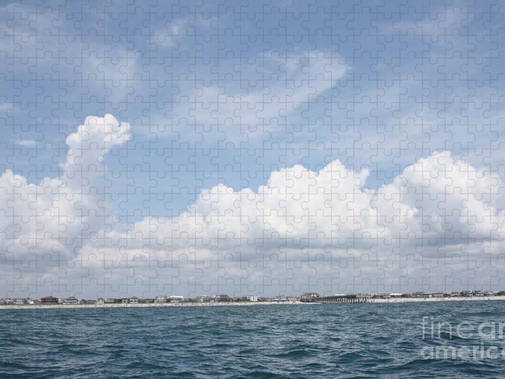 Wrightsville Nc As Seen From The Atlantic Ocean Jigsaw Puzzle featuring the photograph Wrightsville Nc As Seen From The Atlantic Ocean by John Telfer