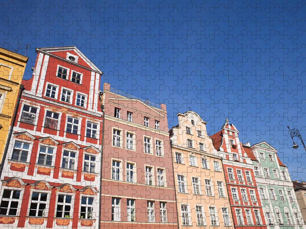 Wroclaw Jigsaw Puzzle featuring the photograph Wroclaw Old Town Houses by Artur Bogacki