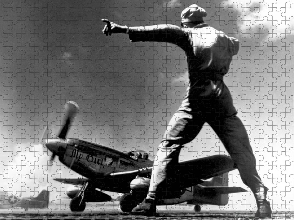 Aviation Jigsaw Puzzle featuring the photograph Wwii, North American P-51 Mustang, 1940s by Science Source