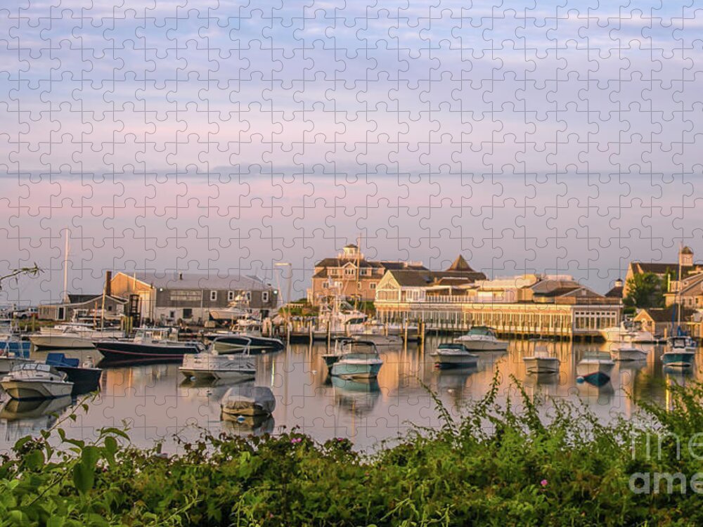 Sunrise Jigsaw Puzzle featuring the photograph Wychmere Harbor at Sunrise by Lorraine Cosgrove