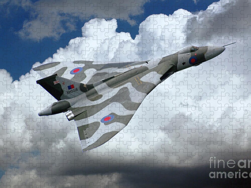 Avro Jigsaw Puzzle featuring the digital art XH558 Pass by Airpower Art