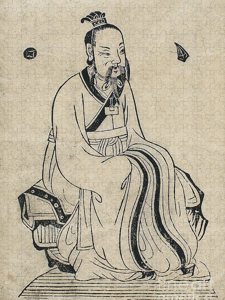 Science Jigsaw Puzzle featuring the photograph Yellow Emperor, Legendary Chinese by Wellcome Images