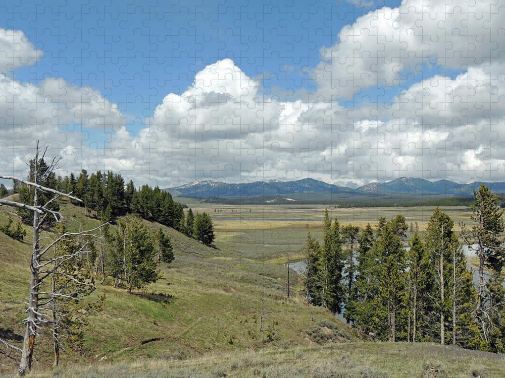 Yellowstone Jigsaw Puzzle featuring the photograph Yellowstone Caldera by Jayne Wilson