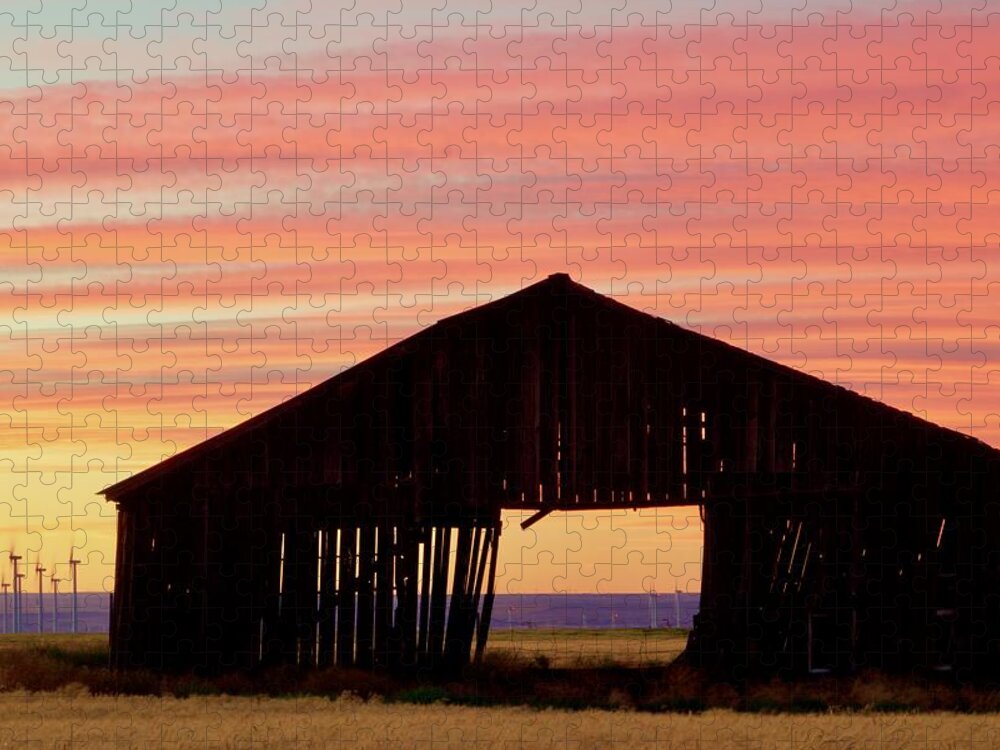 Barn Jigsaw Puzzle featuring the photograph Yesterday and Today at Sunset by Todd Kreuter