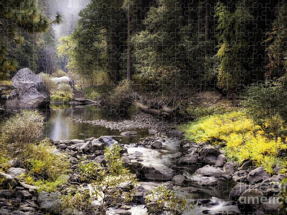  Sierras Jigsaw Puzzle featuring the photograph Yosemite Stream 2 by Timothy Hacker