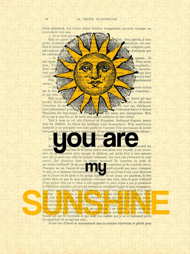 Sunshine Jigsaw Puzzle featuring the digital art You Are My Sunshine by Madame Memento