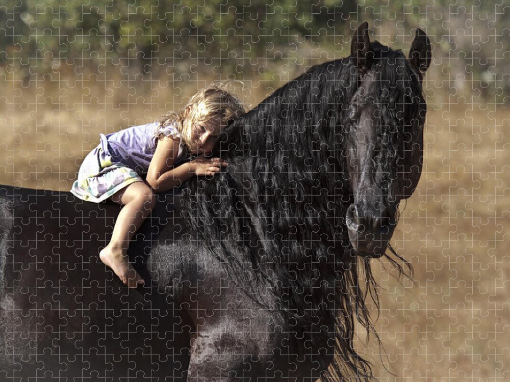 Young Rider Jigsaw Puzzle featuring the photograph Young Rider by Wes and Dotty Weber