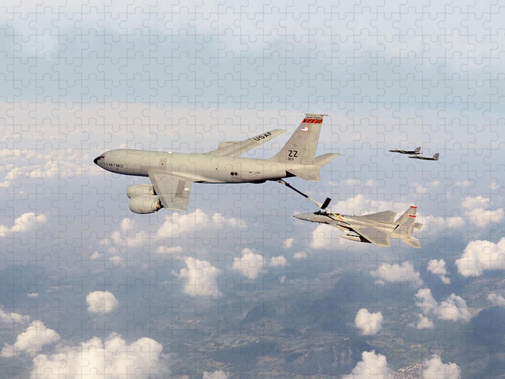 Kc-135 Stratotanker Jigsaw Puzzle featuring the digital art Young Tigers by Airpower Art