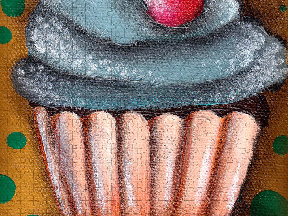 Cupcake Jigsaw Puzzle featuring the painting Yummy 6 by Abril Andrade