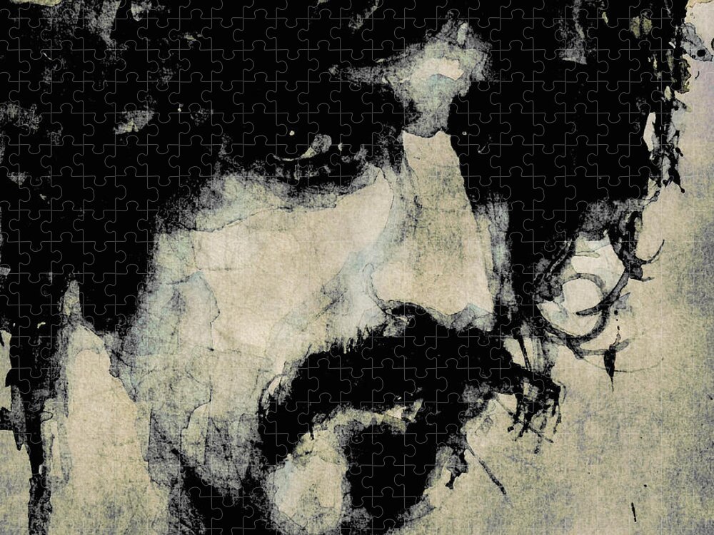 Frank Zappa Jigsaw Puzzle featuring the painting Zappa by Paul Lovering